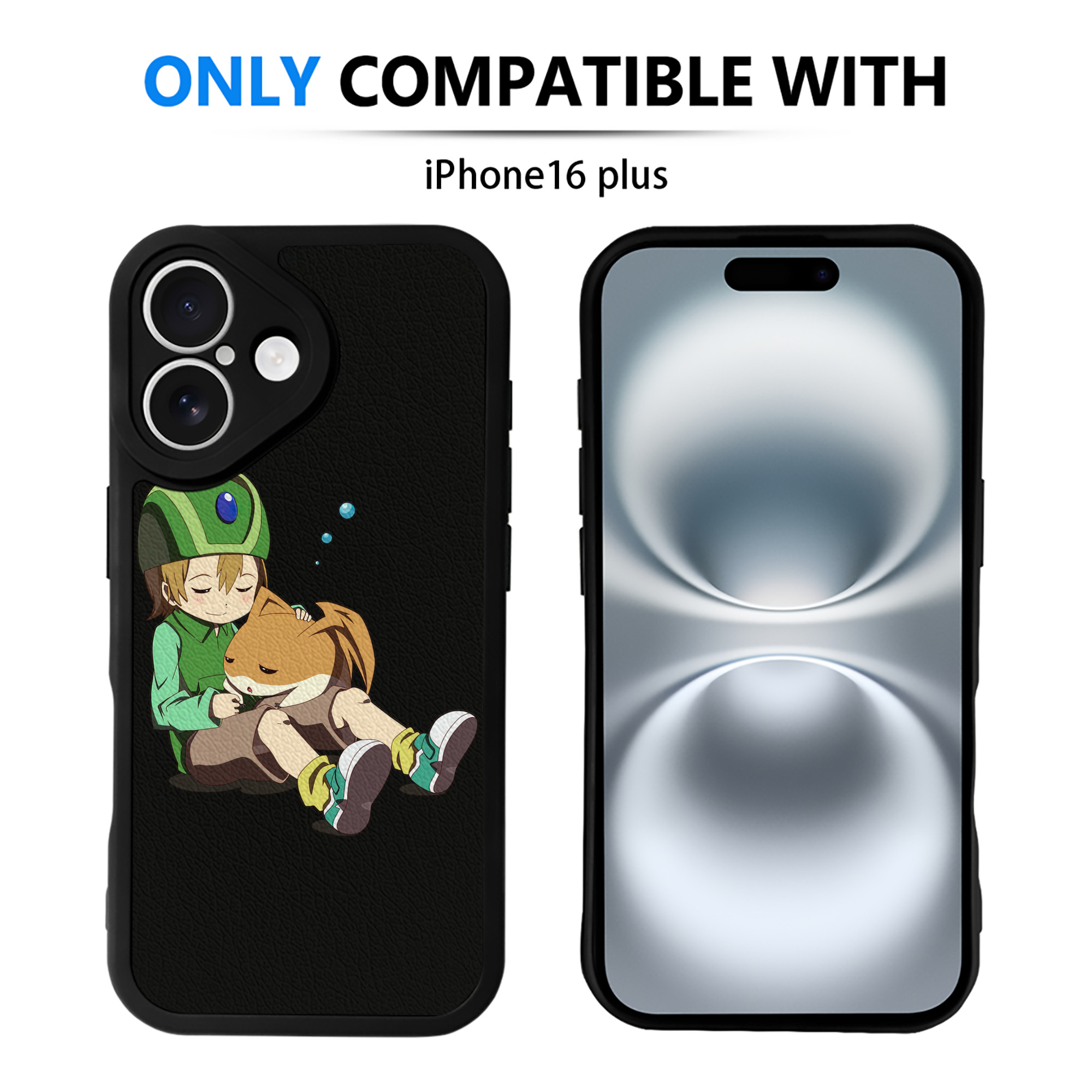 （画像用） Digimon デジタルモンスター/デジモン 【iPhone 16シリーズ対応】シリコンスマホケース（レザー調） 材質：シリコン